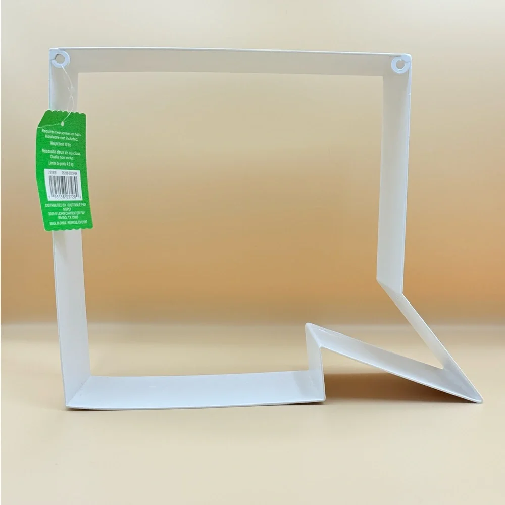 Speech Bubble Metal White Floating Wall Shelf 12.3” X 9.8” X 4” by Ashland